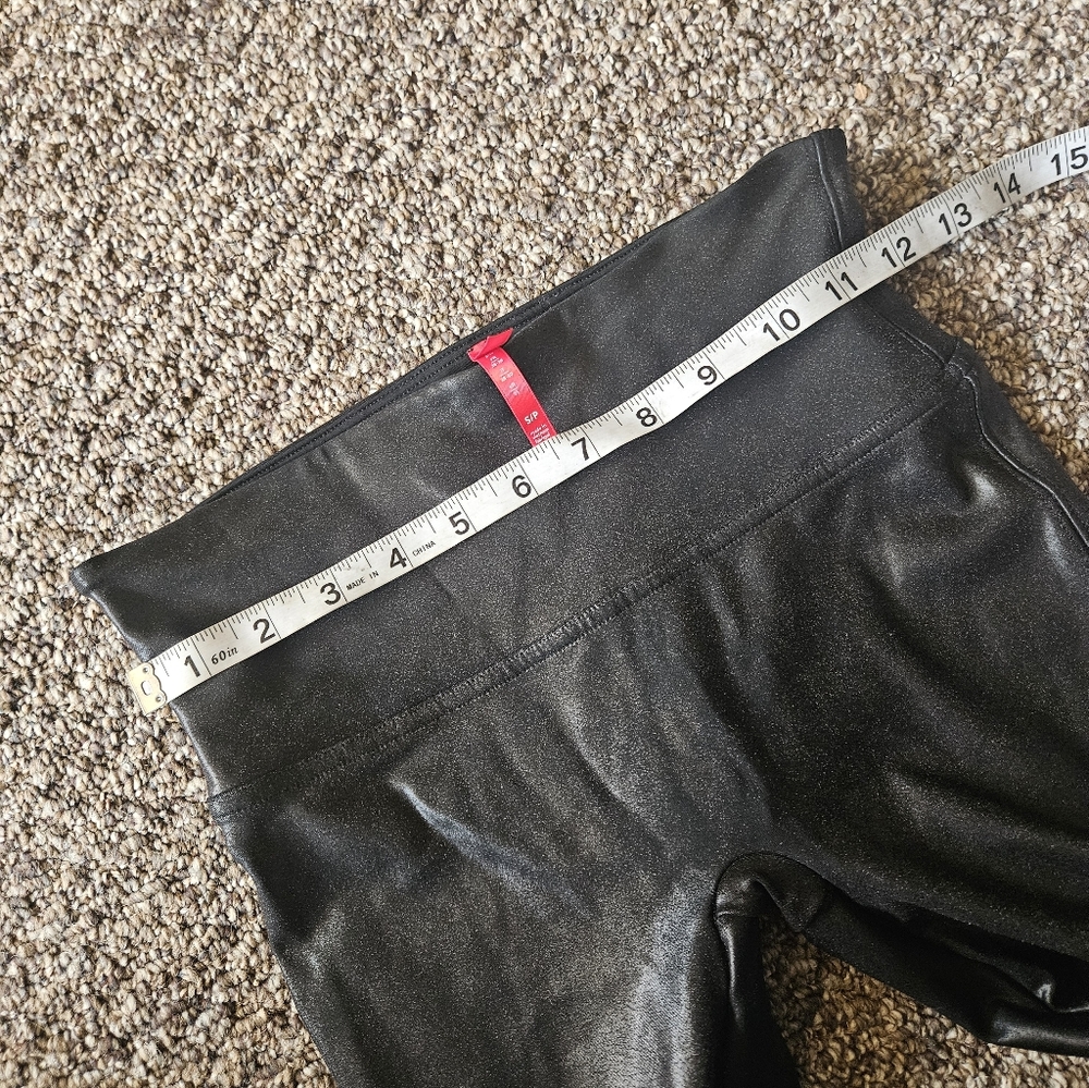 SPANX Faux Leather Full Length High Waisted Leggings Size Small - Picture 6 of 6